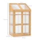 image 7 of Outsunny Wooden Greenhouse Cold Frame Grow House w/ Double Door for Flower Brown
