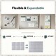 image 4 of Levede Felt Notice Board 6 Pack Wall Tiles Pin Board Self Adhesive Grey 30x30cm