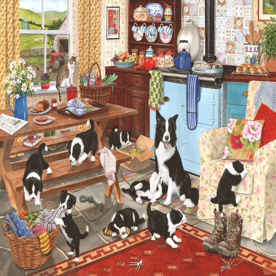 image 1 of Collie Wobbles 1000 Piece Jigsaw Puzzle
