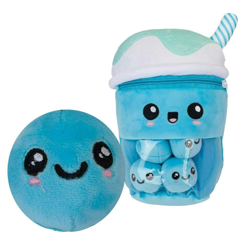 image 1 of Boba Tea Soft Toy Cute Plushie Huggable Cuddly Stuffed Toy Gift 25cm Blue