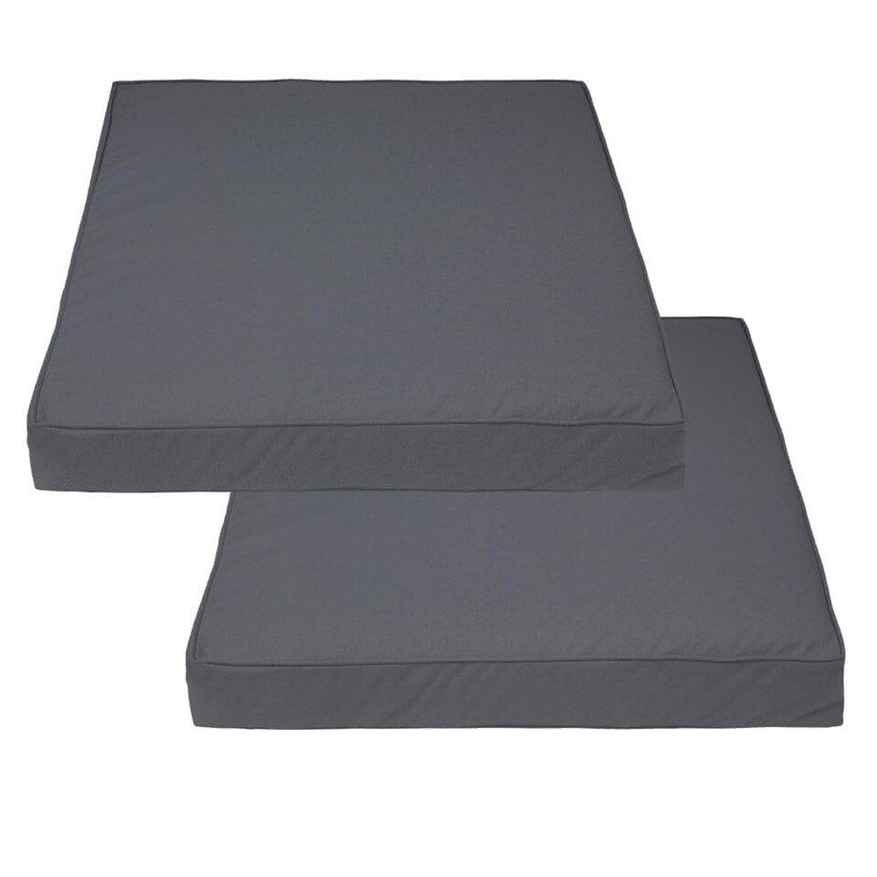 image 1 of Covers&All Square Cushion Slipcover for Patio Couch Sofa Seats Cover only, Pack of 2, 20in D x 20in W, Grey