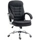 image 1 of HOMCOM Office Chair Computer Chair Executive Office Chair with Height Adjustable, Comfortable Desk Chair for Home Office Fabric Black
