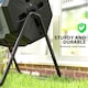 image 6 of (Blue, 160L) Outsunny Outdoor Tumbling Compost Bin with Dual Chamber