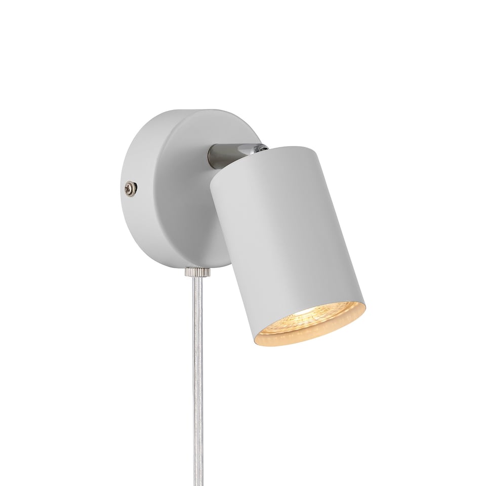 Nordlux Explore Indoor Wall Light White Metal Sensor GU10 Adjustable Head - Plug In or Mains Powered , IP20 | White | White