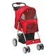 image 2 of KCT Red Pet Stroller with Rain Cover Red
