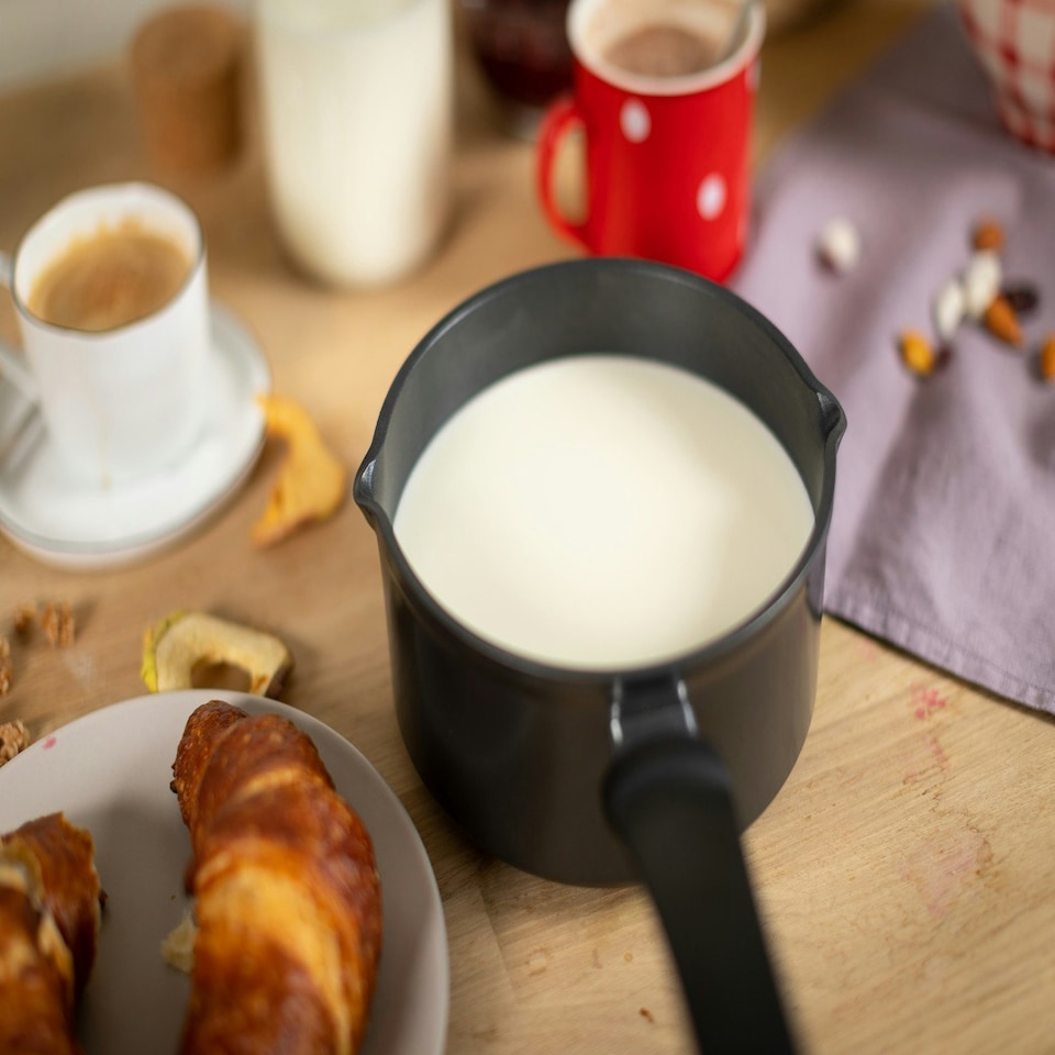 image 1 of Easy Induction Milk Pan 16cm Black