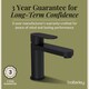image 6 of Balterley Cascade Round Mono Basin Mixer Tap & Push Button Waste | Black | Matt Black | 1