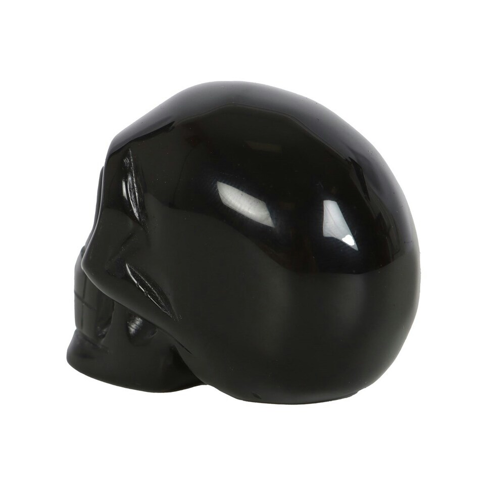 image 1 of Something Different Obsidian Skull Decoration - Black - One Size