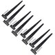 image 1 of 18" (450mm) Heavy Duty T Tee Hinges for Doors + Gates with Fixing Screws 8pc Black