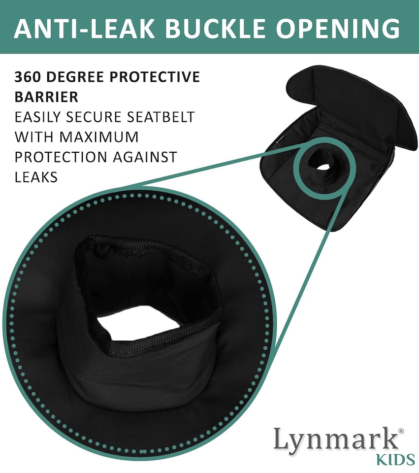 image 1 of Lynmark® Potty Training Car Seat Protector Cover with Middle Buckle Hole | Black | 1