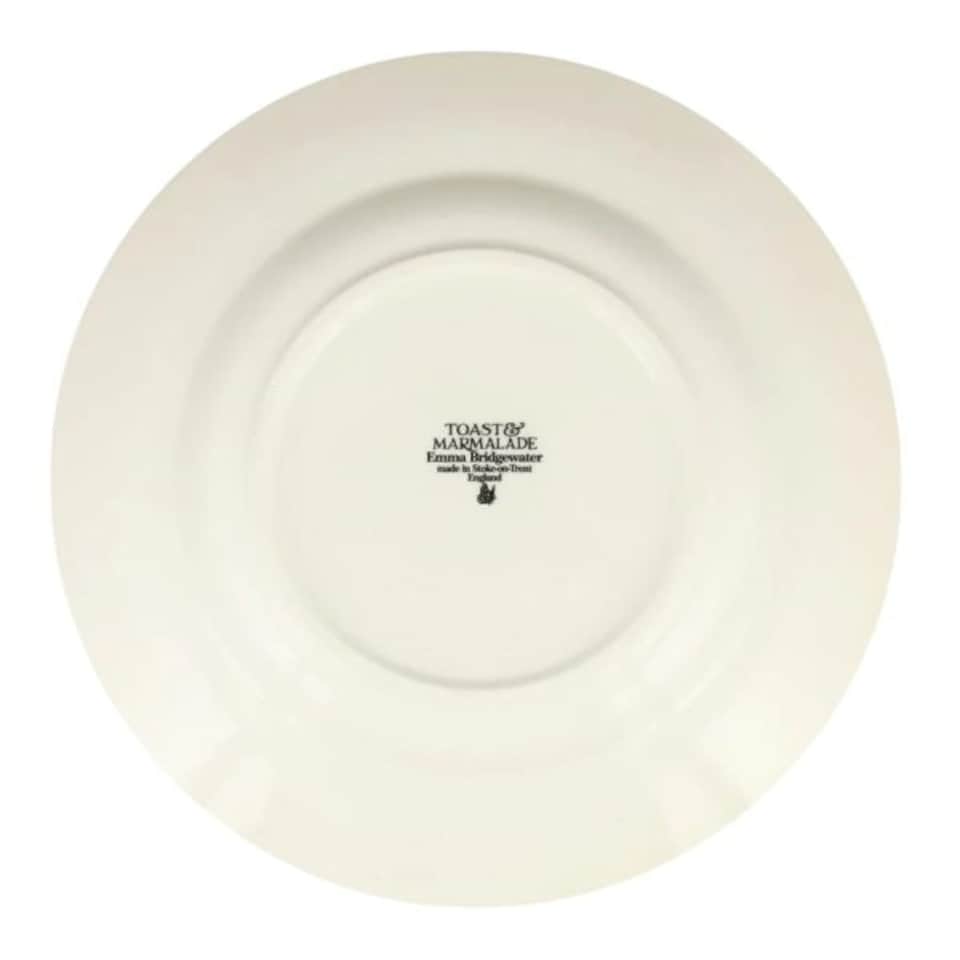 image 1 of Dinner Plate: 1 x 27cm Emma Bridgewater Dinner Plate Plate Black Toast Roast Chicken, Ceramic White