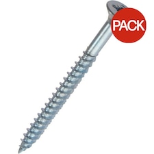 Securit Wood Screws (Pack of 10) - Silver - One Size