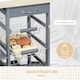 image 5 of HOMCOM Multi-Use Kitchen Island Trolley Baskets Side Racks Drawer WorktopGrey