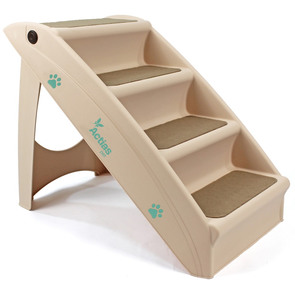 image 1 of Lightweight Folding Pet Stairs Beige