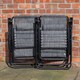 image 2 of Set of 2 Multi Position Garden Zero Gravity Relaxer Chair Sun Lounger in Mixed Grey | Grey | Grey