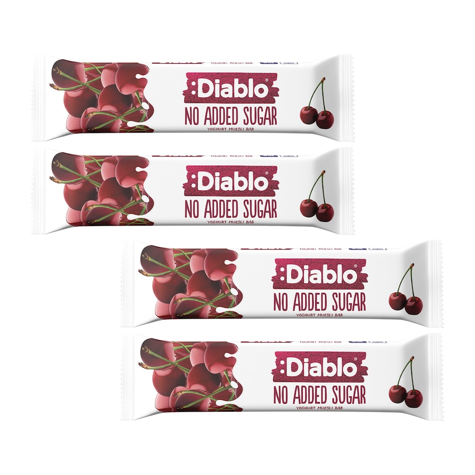 image 1 of Diablo No Added Sugar Yoghurt and Cherry Muesli Bar 30g 4 Pack