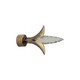image 2 of 35mm Fixed Length Metal Curtain Pole Set Antique Brass Fleur de Lys Finial 270cm | Bronze | Bronze