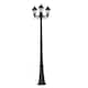 image 1 of ValueLights Mayfair Lamp post Matte Black Lamp Post and E27 GLS LED 15W Cool White 6500K Bulb | Black
