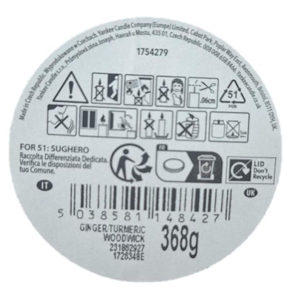 image 1 of WoodWick - Large Renew Candle - Ginger & Tumeric