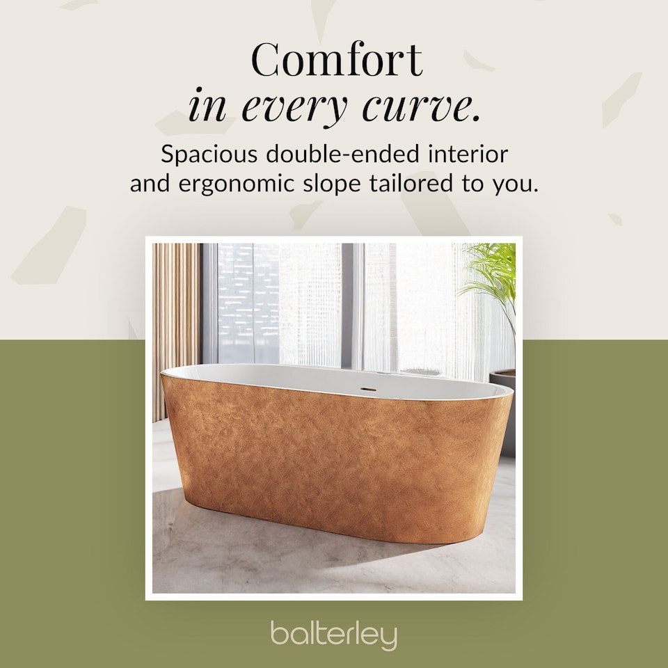 image 1 of Balterley Luxury Modern Freestanding Oval Bath | Copper | Copper