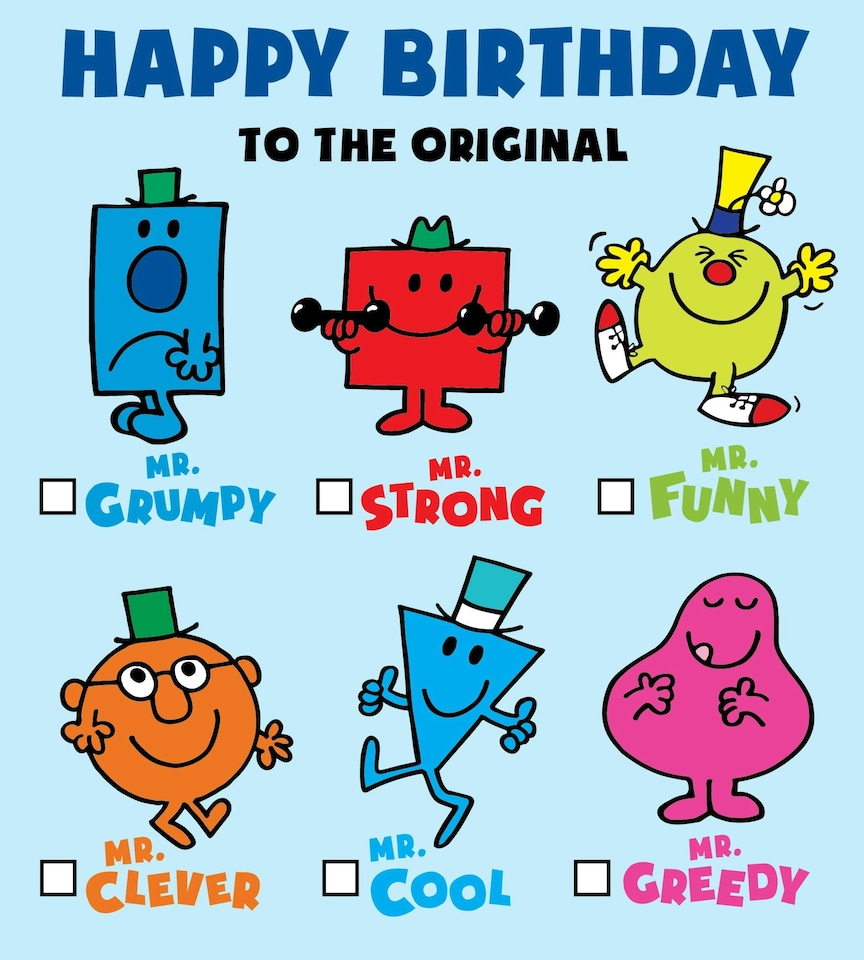 image 1 of Mr Men & Little Miss 'Happy Birthday' Card