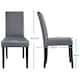 image 3 of Yaheetech Set of 4 Fabric Upholstered Dining Chairs with Solid Wood Legs Grey | Dark Grey