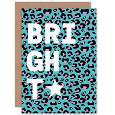 Purple Words Bright Leopard Quote Card