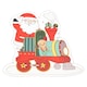 image 1 of Santa Claus on Train Christmas Character Gel Window Sticker