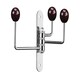 image 1 of Purple Ceramic Balls 3 Hook Wall Hanger