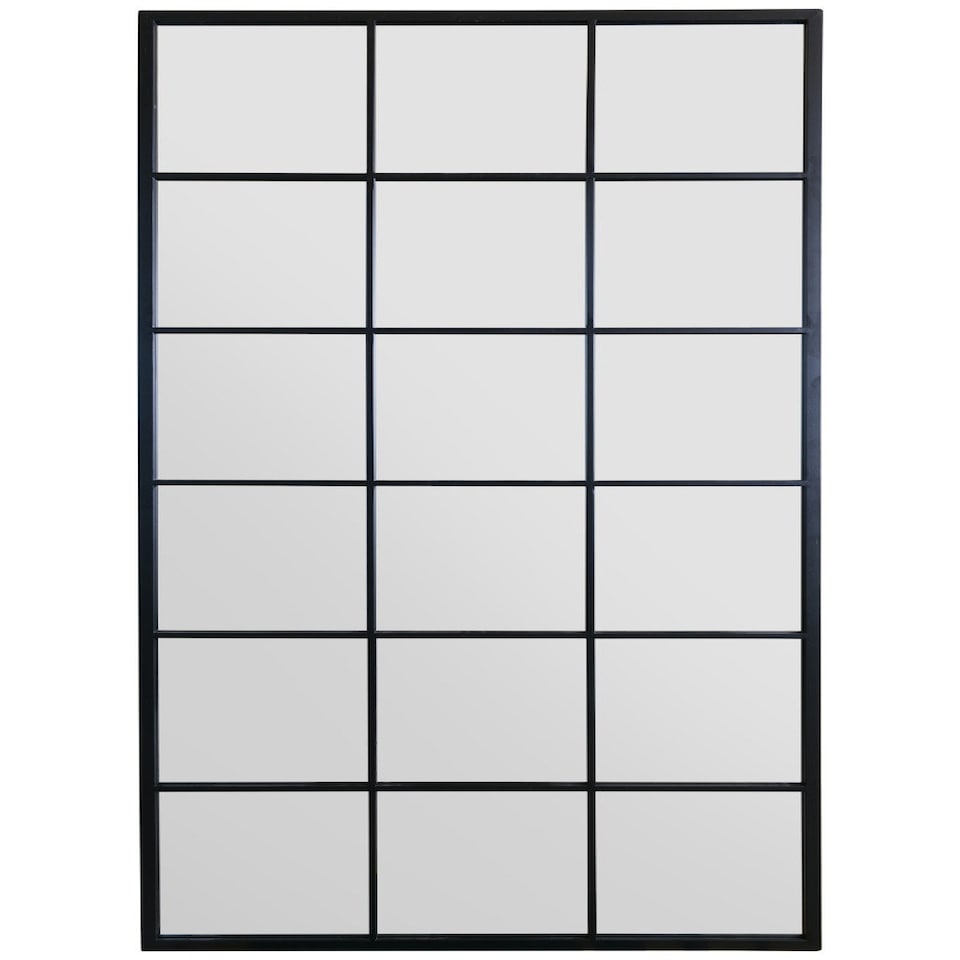 image 1 of The Fenestra - Black Modern Window Leaner / Wall Mirror 69" X 33" (174CM X 85CM) Black