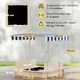 image 7 of Outsunny Kids Square Wooden Sandpit, Children Sandbox Outdoor Playset