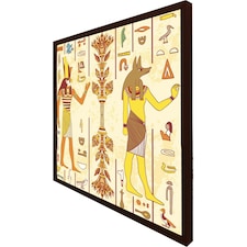 Egyptian gods & ancient egyptian hieroglyphs (Picture Frame) Brown | M