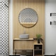image 8 of HOMCOM Round Bathroom Mirror, Modern Wall Mirror with Steel Frame, Black