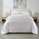 image 2 of Shimmer Duvet Cover Set Luxury Bedding with Elegant Metallic Finish | White | Double