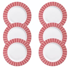 Luminarc Christmas 22cm Soup Bowls - Set of 6 | Red | 1
