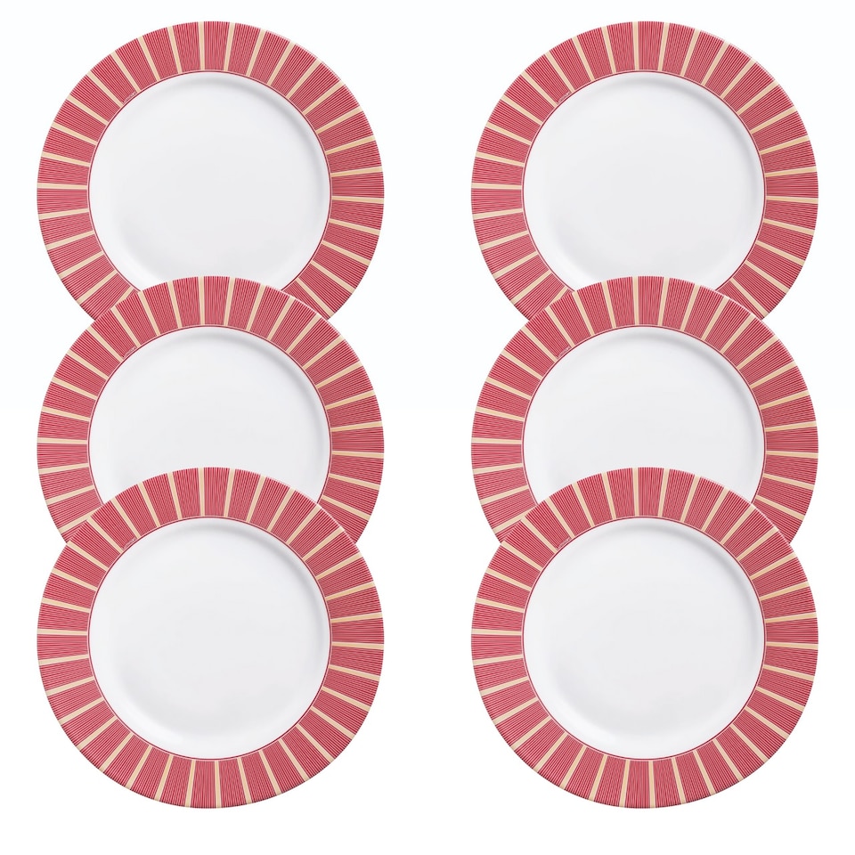 image 1 of Luminarc Christmas 22cm Soup Bowls - Set of 6 | Red | 1