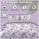 image 4 of VELVETIO Jessica Complete Duvet Cover Set with Fitted Sheet Luxury Bedding Quilt Purple | Single