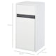 image 3 of HOMCOM Modern Minimalistic Bathroom Storage Cabinet Drawer Cupboard Shelf White