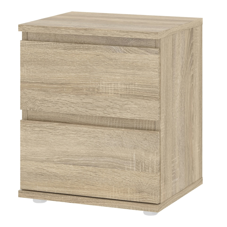 image 1 of Nova Bedside 2 Drawer in Oak