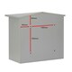 image 4 of Burg-Wachter Mersey Large Wall Mounted Galvanised Steel Post Box - 36x35x20cm Silver