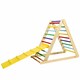 image 8 of COSTWAY Wooden Foldable Triangle Climber Step Training Ladder Pikler Toddler With Ramp