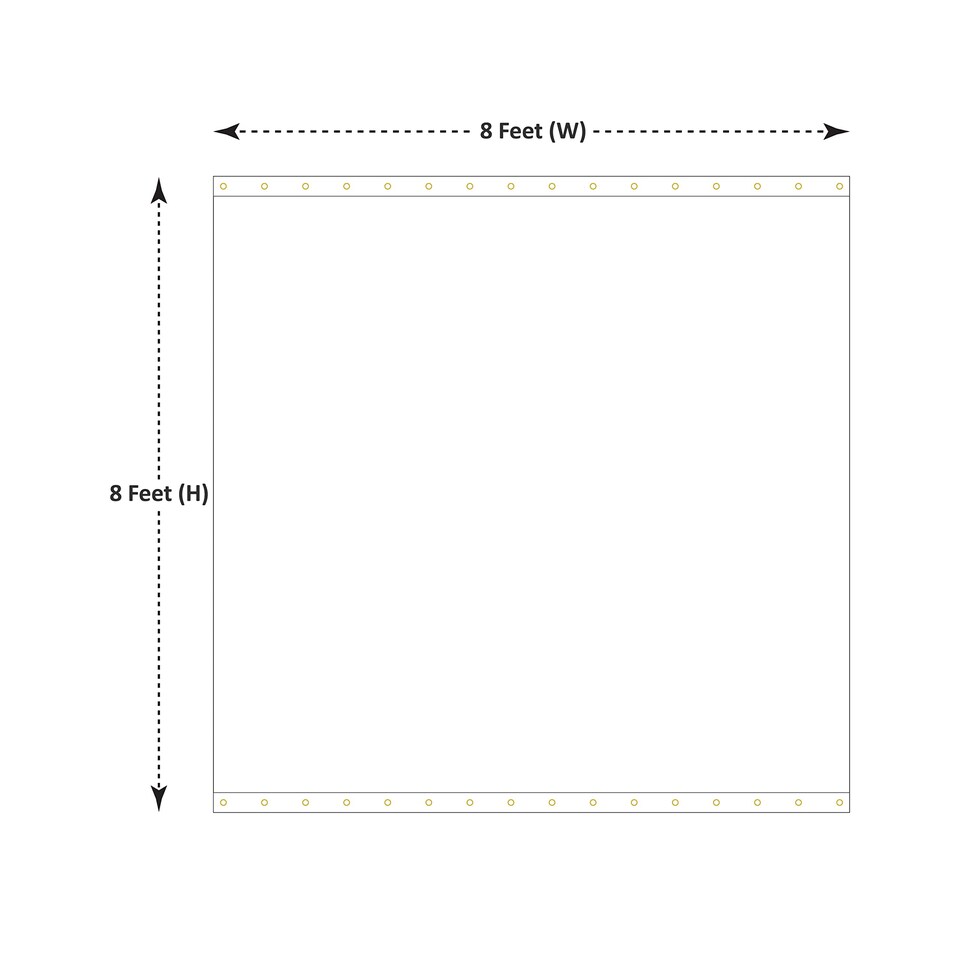 image 1 of Covers&All Outdoor Clear Tarp Curtain, 18oz Clear Outdoor Curtains For Patio, Transparent PVC Vinyl Tarp, 8 ftH x 8 ftW feet