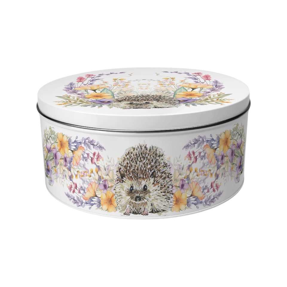 image 1 of Floral Hedgehog Cake Tin Set