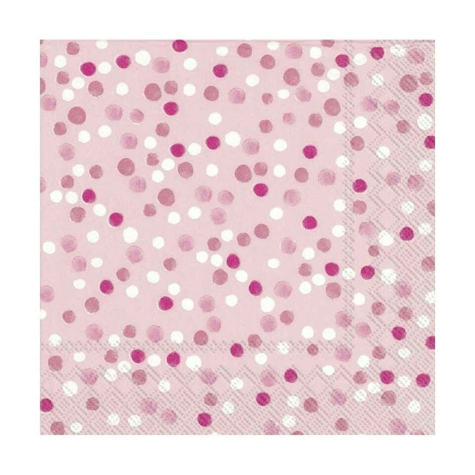 IHR Lunch Napkins Dolly Light Rose 33cm 3ply 20 Pack