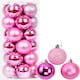 image 1 of 50mm/24Pcs Christmas Baubles Shatterproof Pale Pink