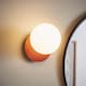image 2 of ValueLights Darla Rust Frosted Globe Bathroom Wall Light & Bulb | Orange