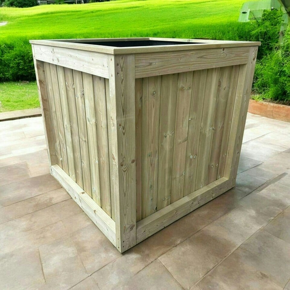 image 1 of Kent Garden Planter - Pressure Treated Wood - L180 x W50 x H50 cm | Brown