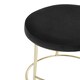 image 5 of Interiors by Premier Manhattan Black Velvet Bar Stool