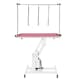 image 1 of White Hydraulic Grooming Table - Pink Table Top