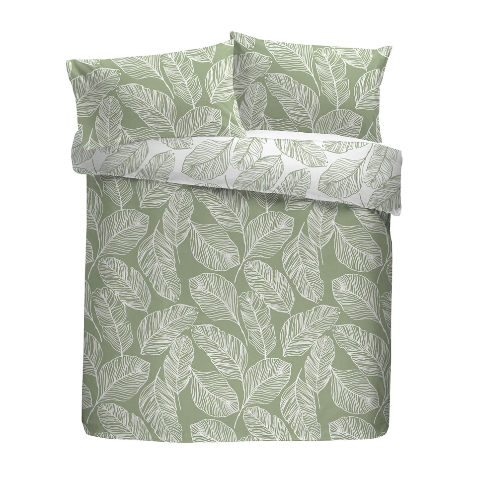 image 1 of Fusion Matteo Duvet Cover Set Green